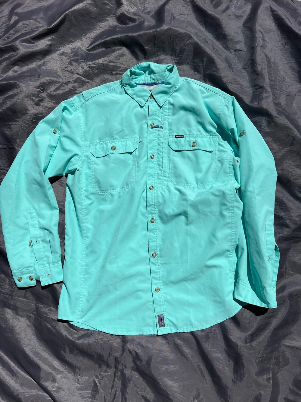 Patagonia Men's Turquoise Button-Down Utility Shirt